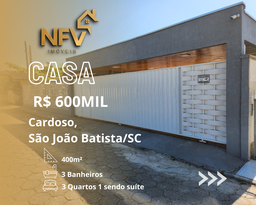 Casa de 3 quartos, 110m² no bairro Cardoso, em São João Batista | Eu Corretor