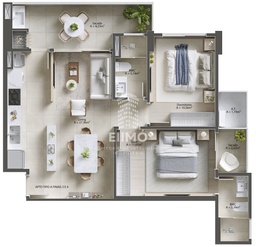 Apartamento de 2 quartos, no bairro Praia Brava de Itajaí, em Itajaí | Eu Corretor