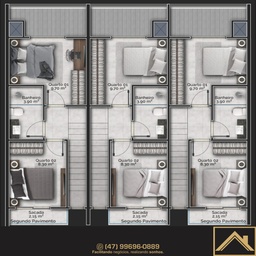 Geminado de 2 quartos, 70m² no bairro Jardim Iririú, em Joinville | Eu Corretor