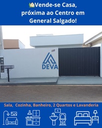 Casa de 2 quartos, no bairro Centro, em General Salgado | Eu Corretor