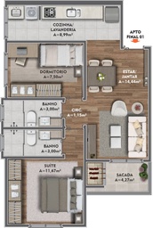 Apartamento de 2 quartos, no bairro Cinqüentenário, em Caxias do Sul | Eu Corretor