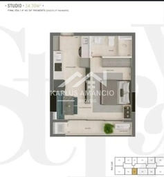 Kitnet de 1 quarto, 34m² no bairro Setor Marista, em Goiânia | Eu Corretor