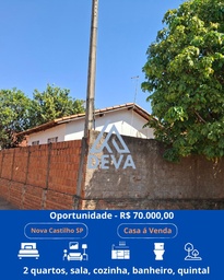 Casa de 2 quartos, no bairro Nova Castilho, em Nova Castilho | Eu Corretor