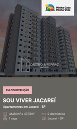 Apartamento de 2 quartos, 47m² no bairro Loteamento Jardim Sol Nascente, em Jacareí | Eu Corretor