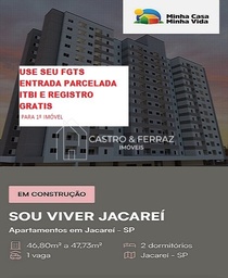 Apartamento de 2 quartos, 47m² no bairro Loteamento Jardim Sol Nascente, em Jacareí | Eu Corretor