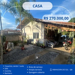 Casa de 3 quartos, no bairro Ribanceira do Sul, em São João Batista | Eu Corretor