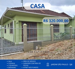 Casa de 3 quartos, no bairro jardim são paulo, em São João Batista | Eu Corretor