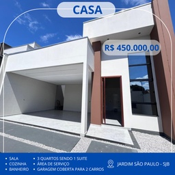 Casa de 3 quartos, no bairro jardim são paulo, em São João Batista | Eu Corretor