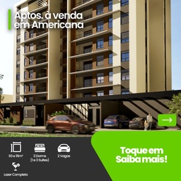 Apartamento de 3 quartos, 111m² no bairro Jardim Glória, em Americana | Eu Corretor