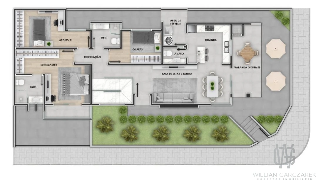 Casa de 3 quartos, 136m² no bairro Cará-cará, em Ponta Grossa | Eu Corretor