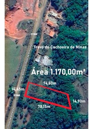 Lote/Terreno de 1170m² no bairro Trevo Santa Rita x Cachoeira, em Santa Rita do Sapucaí | Eu Corretor